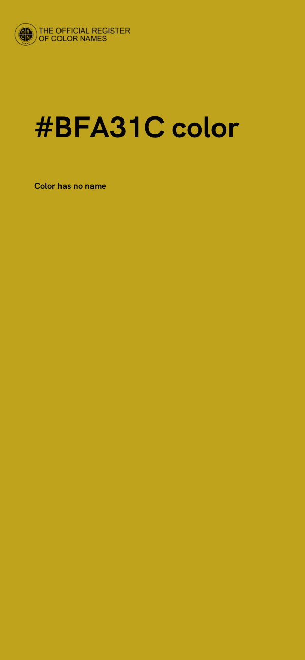 #BFA31C color image