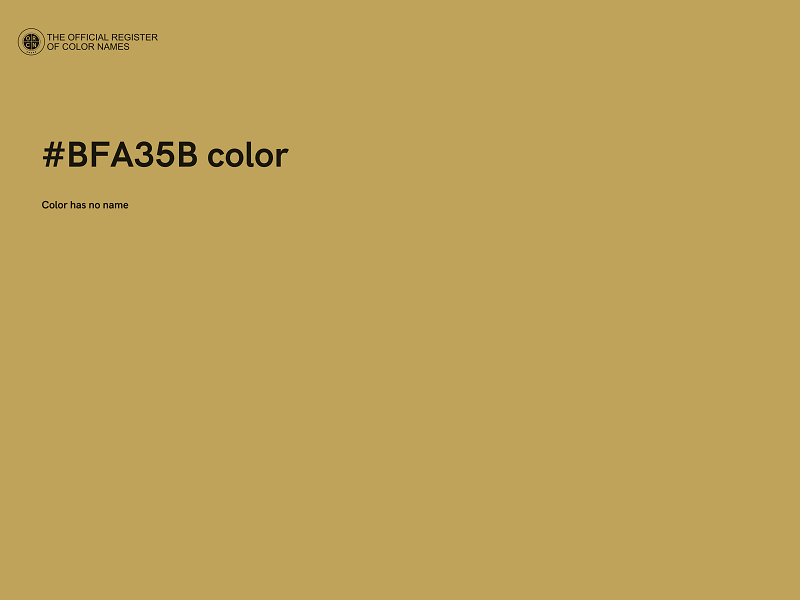 #BFA35B color image