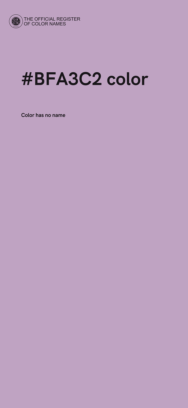 #BFA3C2 color image