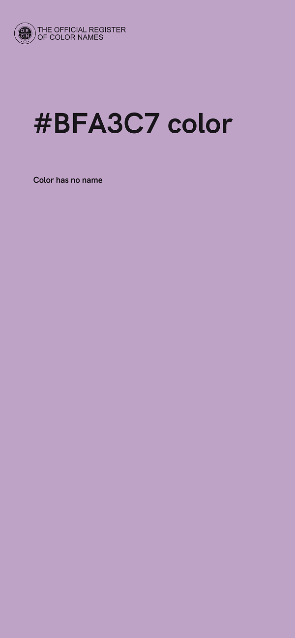 #BFA3C7 color image