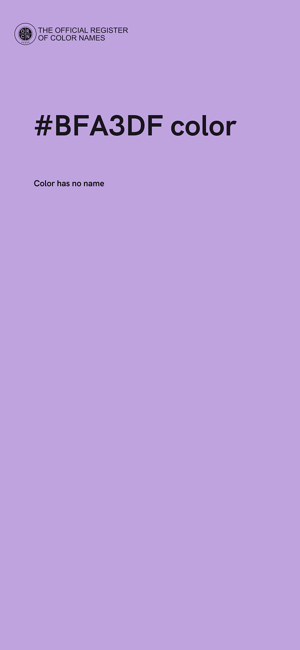 #BFA3DF color image