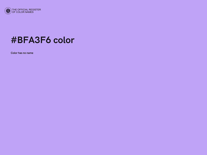 #BFA3F6 color image