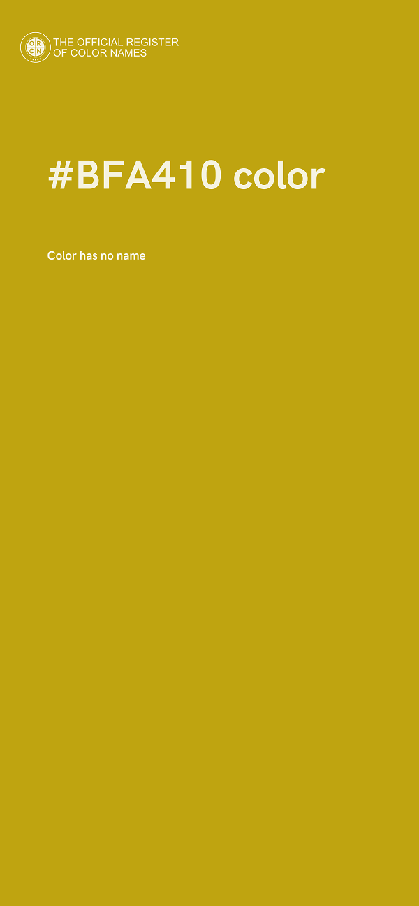 #BFA410 color image