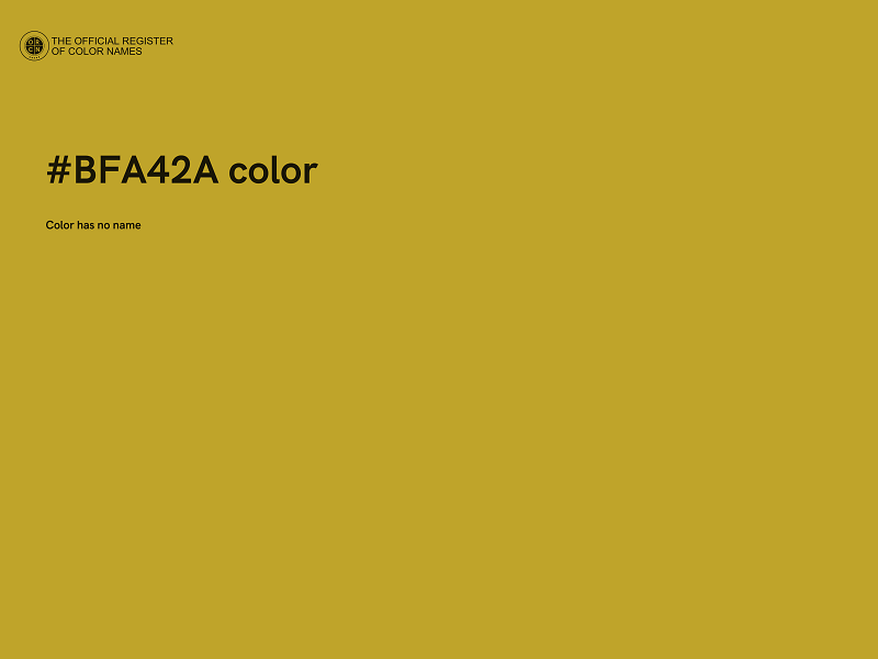 #BFA42A color image