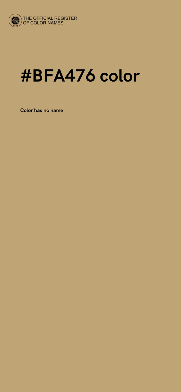 #BFA476 color image
