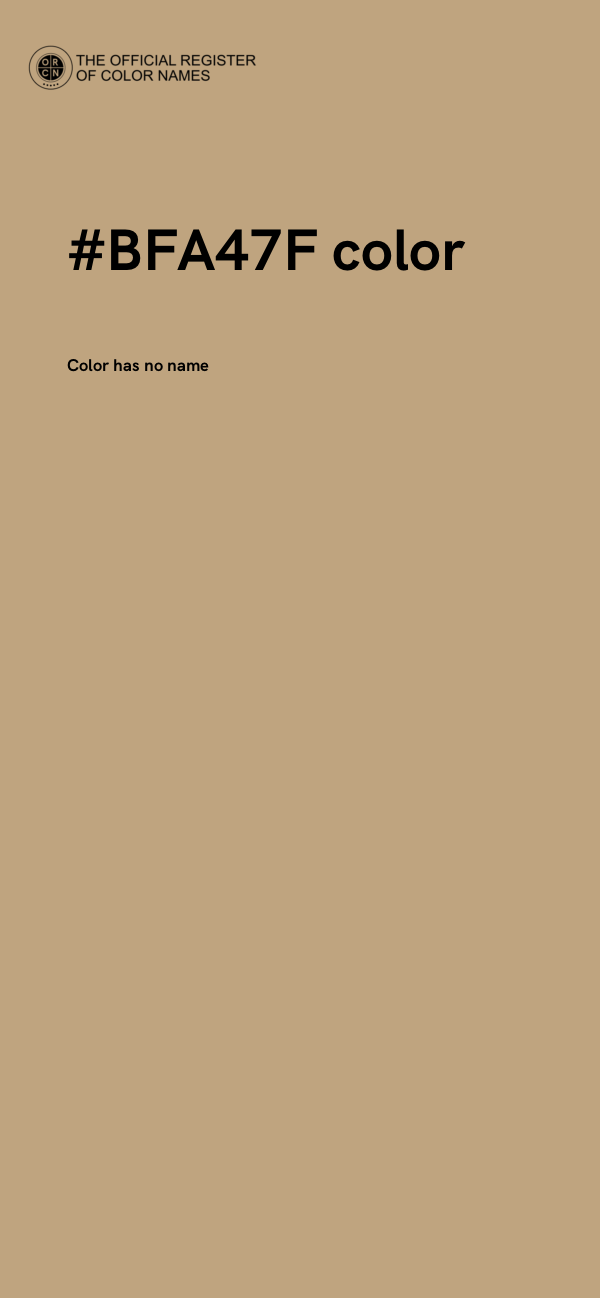 #BFA47F color image