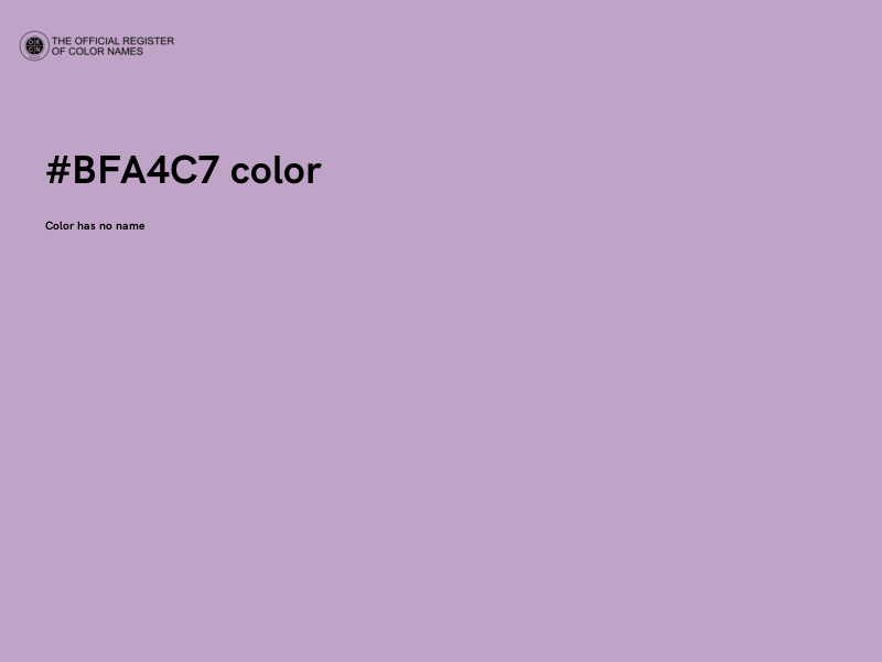 #BFA4C7 color image