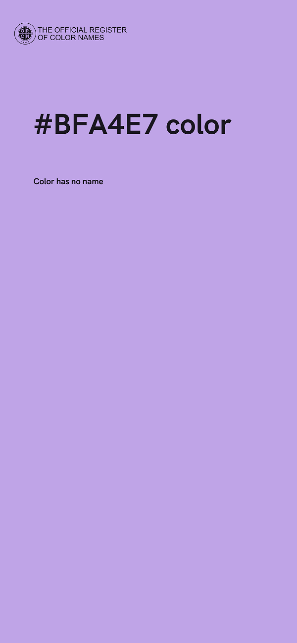 #BFA4E7 color image