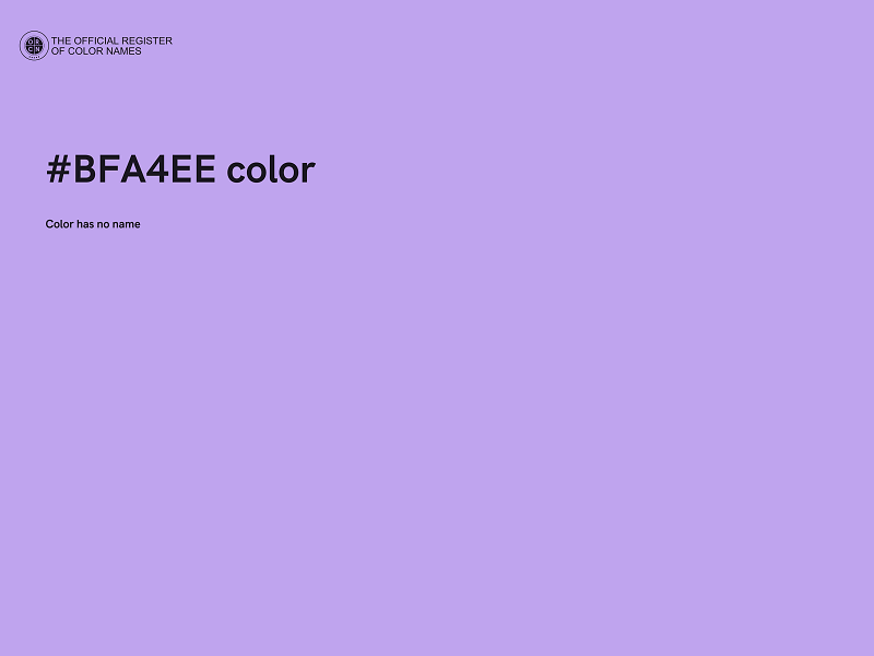 #BFA4EE color image