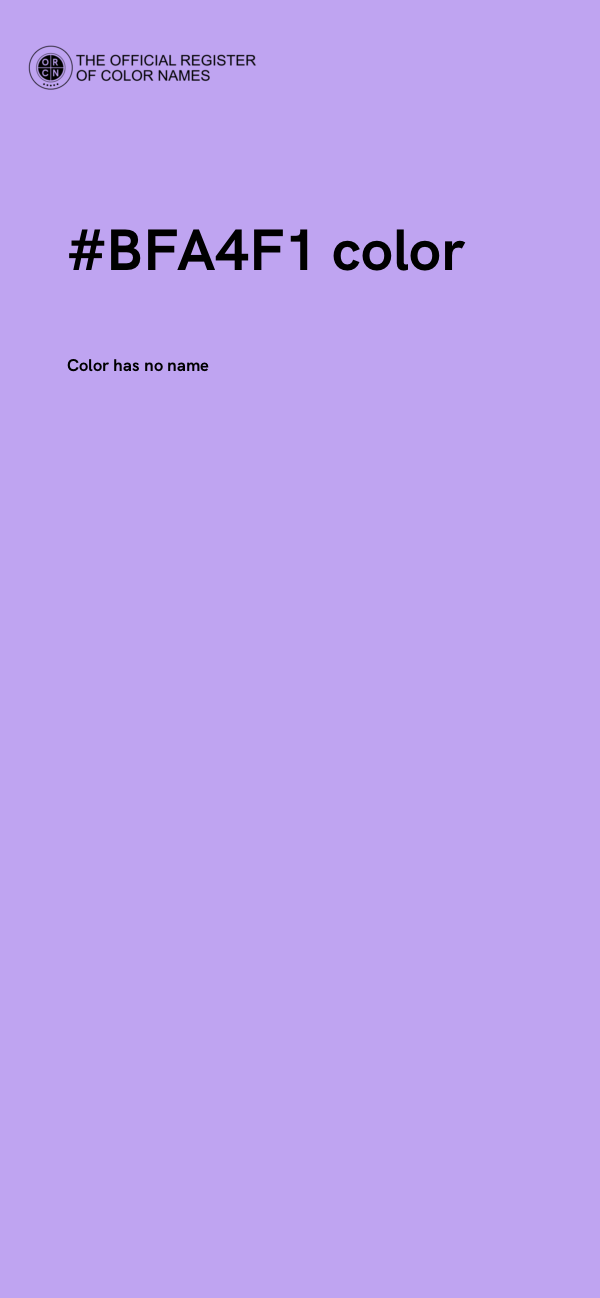#BFA4F1 color image
