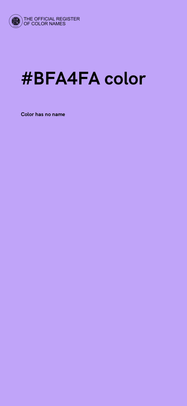 #BFA4FA color image