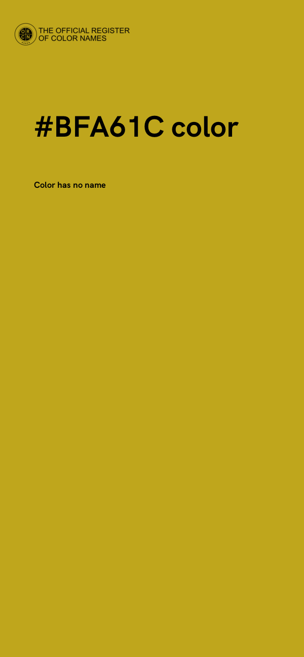 #BFA61C color image