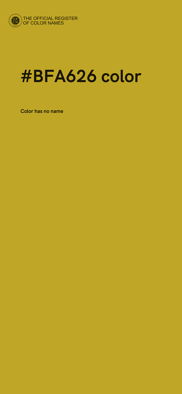 #BFA626 color image