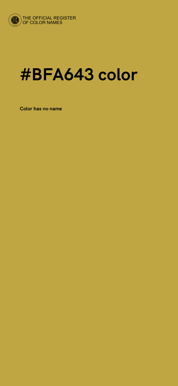 #BFA643 color image