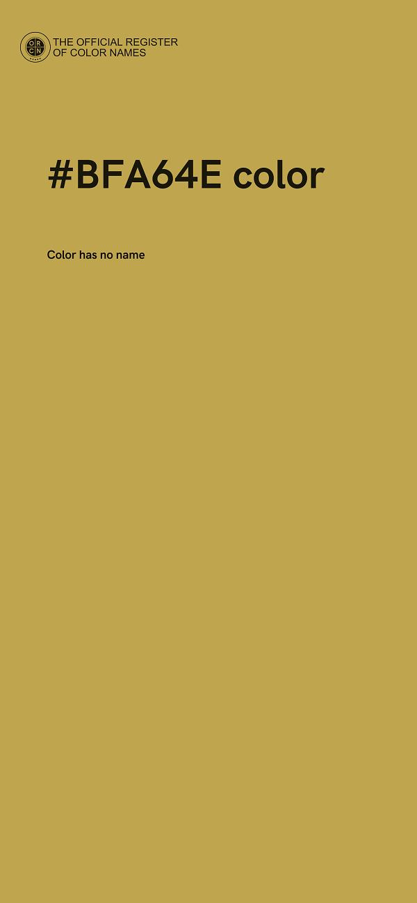 #BFA64E color image