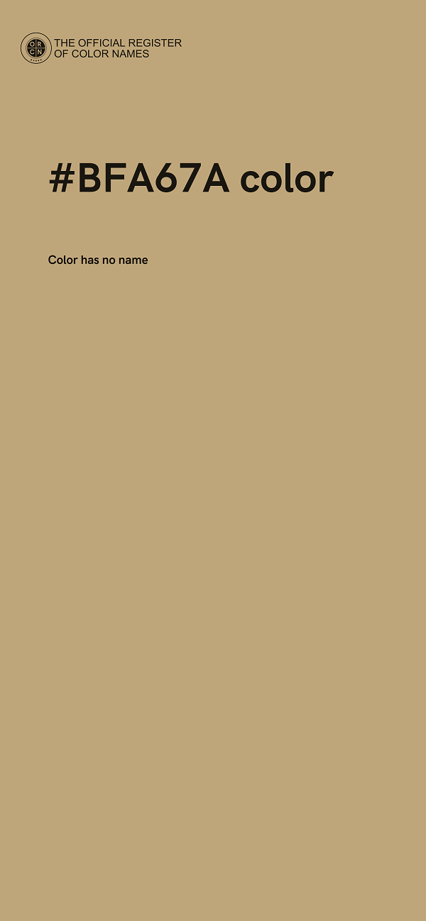 #BFA67A color image