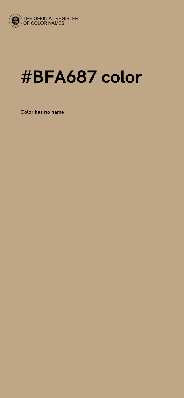#BFA687 color image