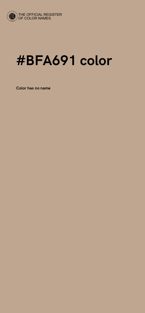 #BFA691 color image