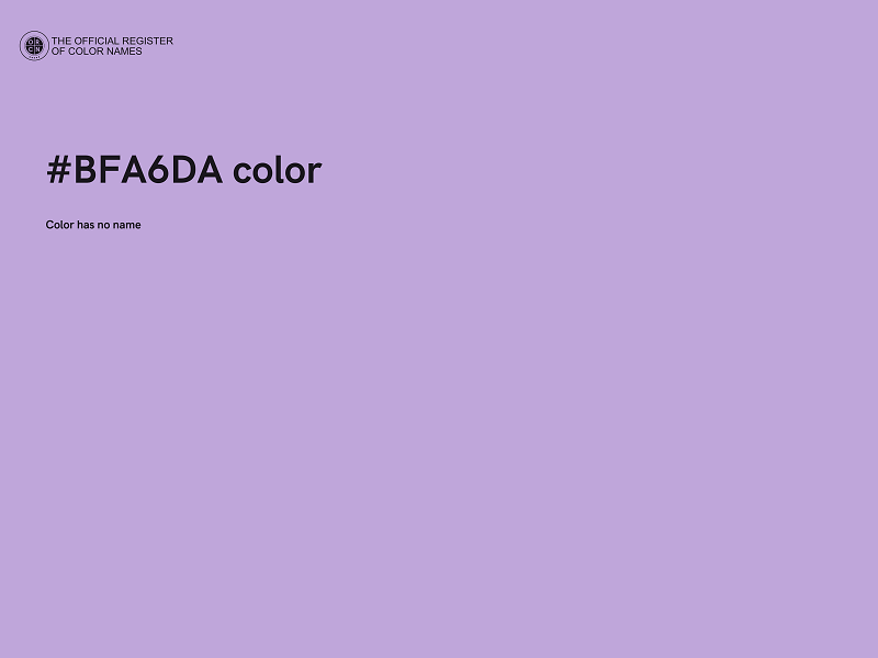 #BFA6DA color image