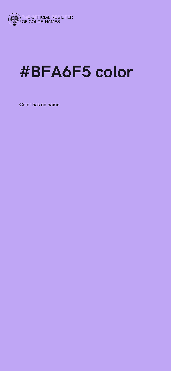 #BFA6F5 color image
