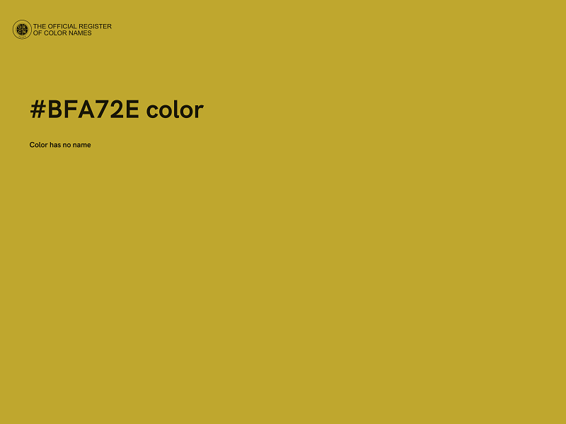 #BFA72E color image