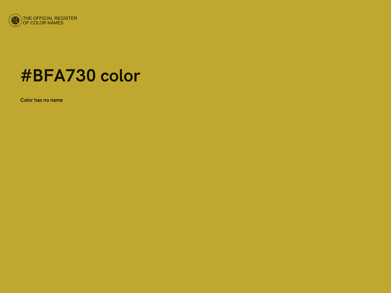 #BFA730 color image