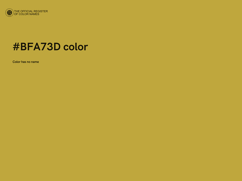 #BFA73D color image