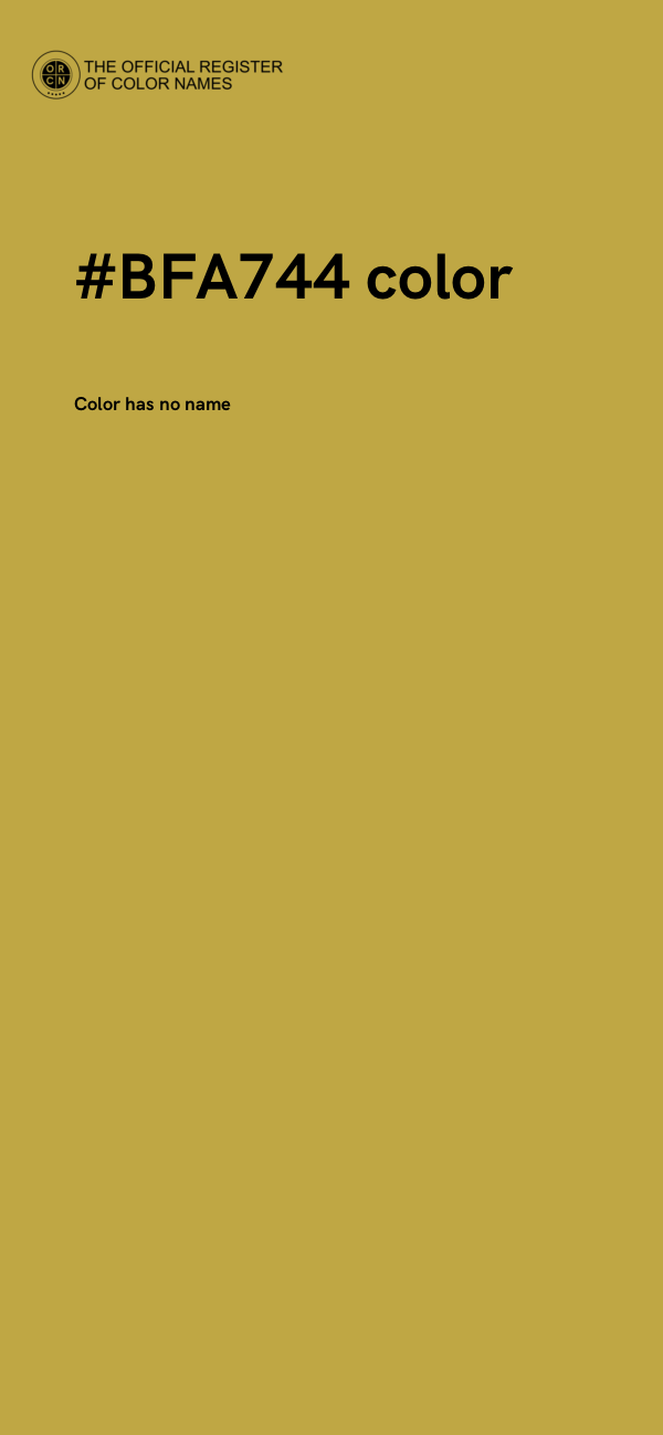 #BFA744 color image