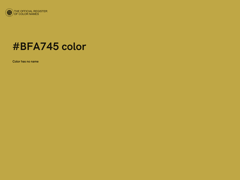 #BFA745 color image