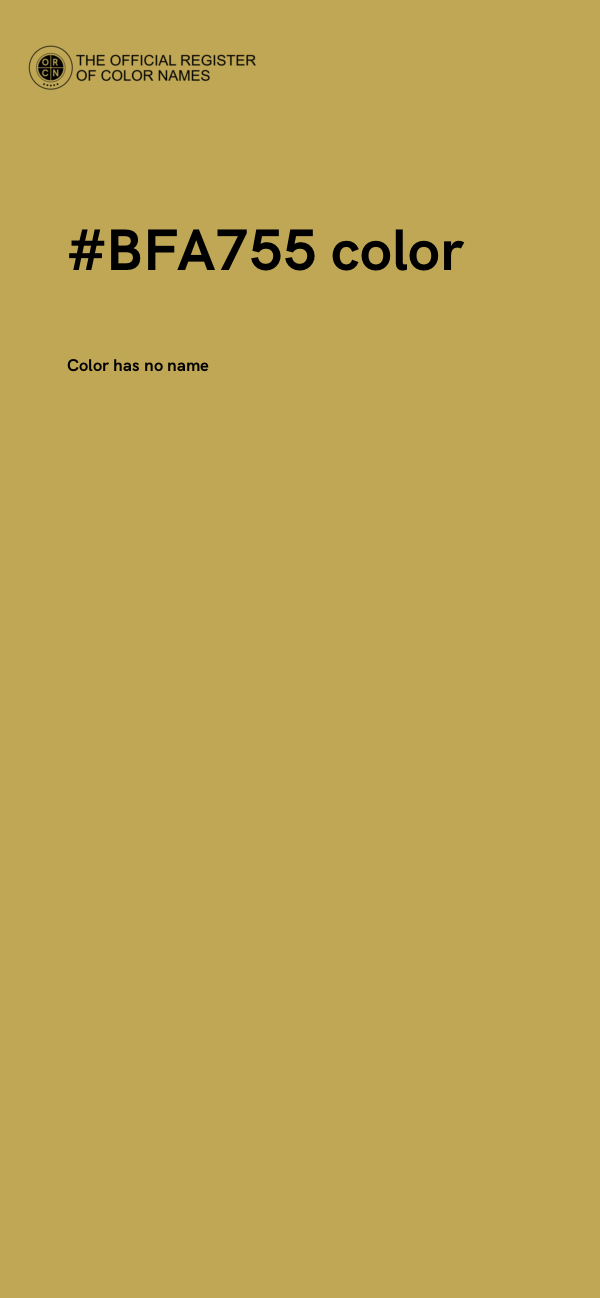 #BFA755 color image