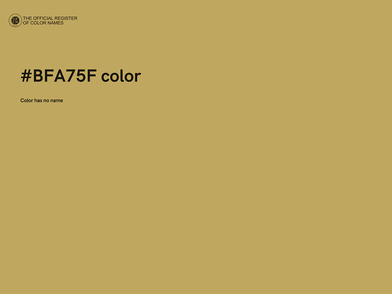 #BFA75F color image