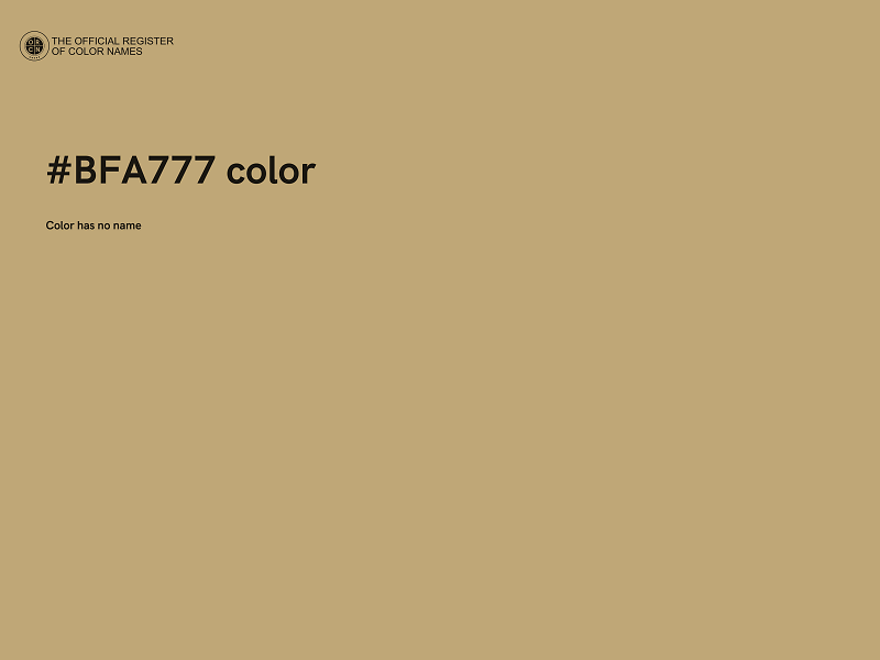 #BFA777 color image