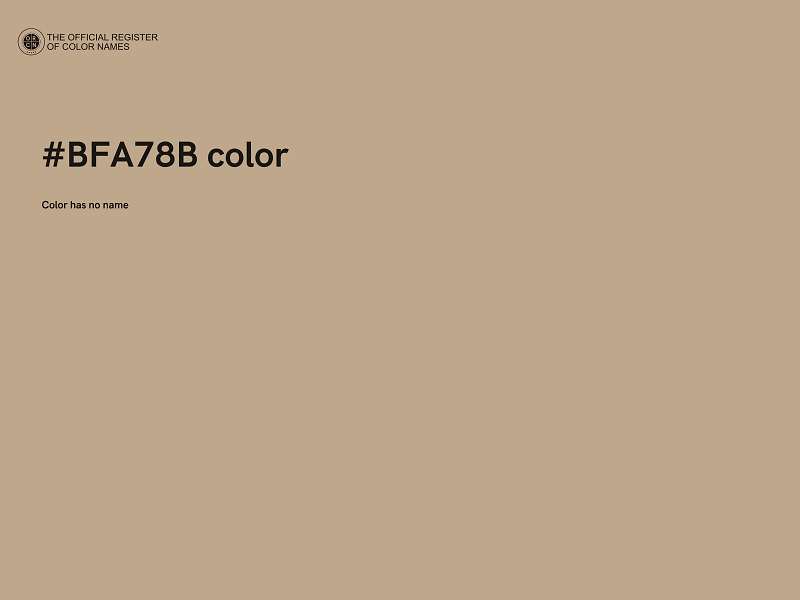 #BFA78B color image