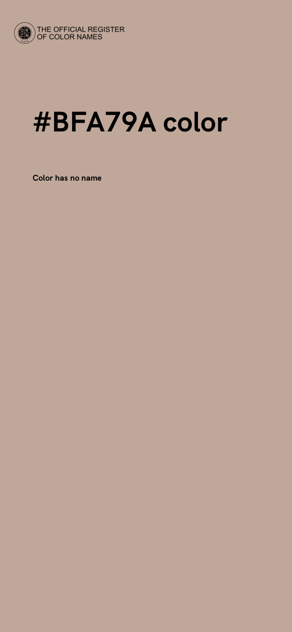 #BFA79A color image