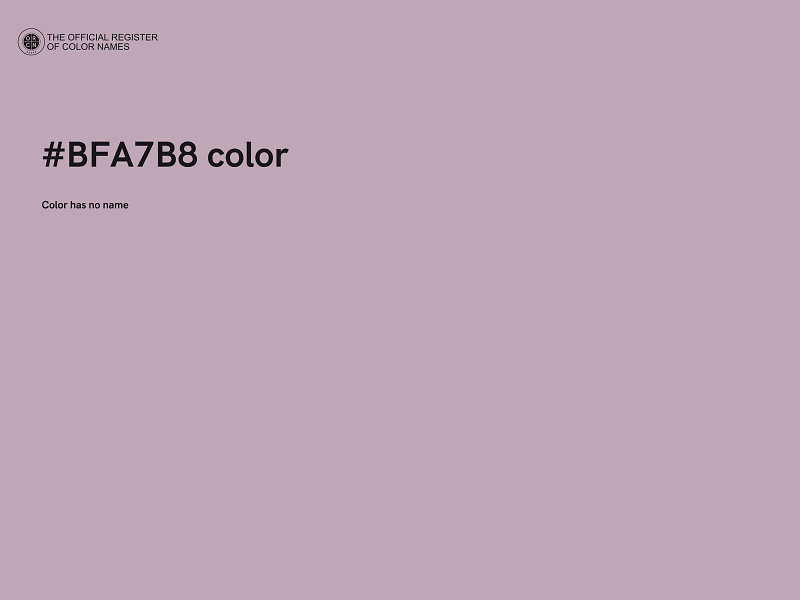 #BFA7B8 color image