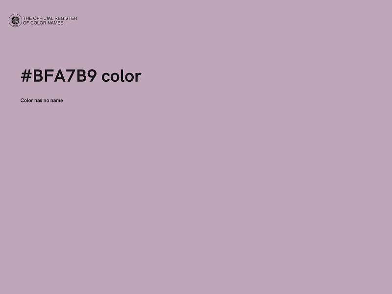 #BFA7B9 color image