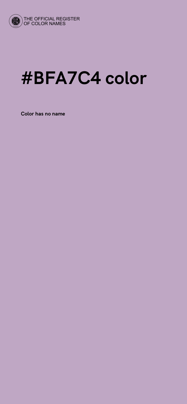 #BFA7C4 color image