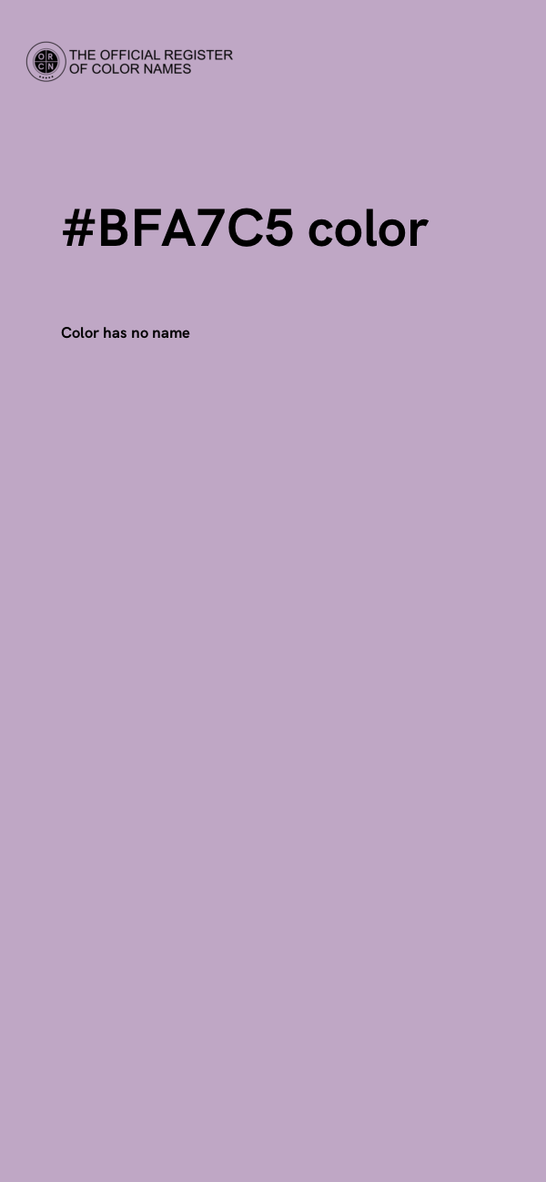 #BFA7C5 color image