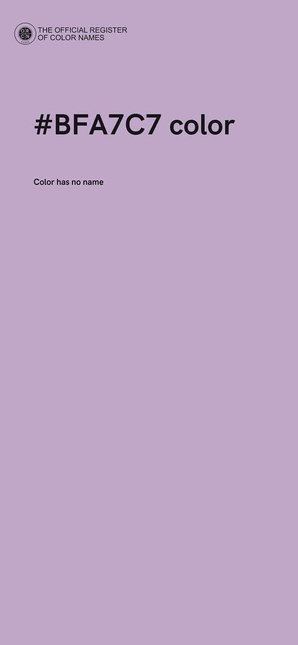 #BFA7C7 color image