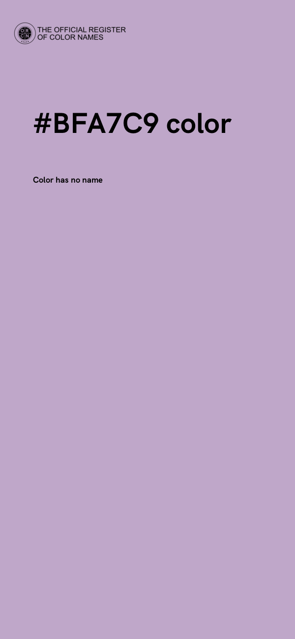 #BFA7C9 color image