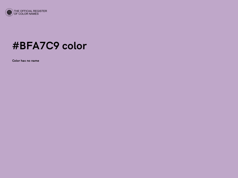 #BFA7C9 color image