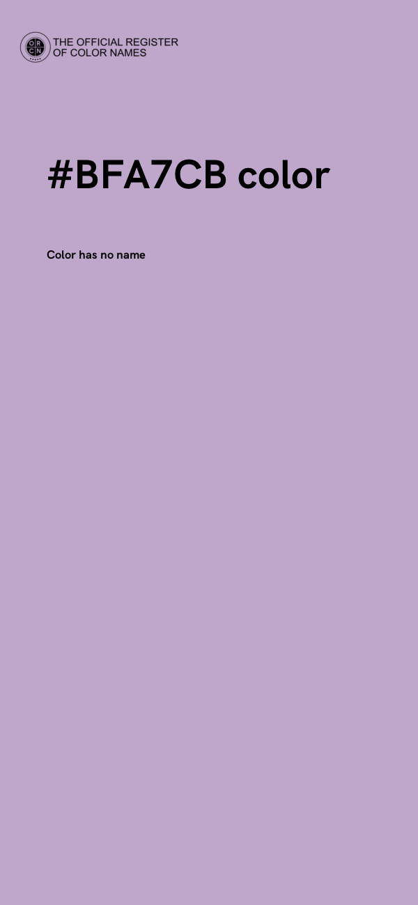 #BFA7CB color image