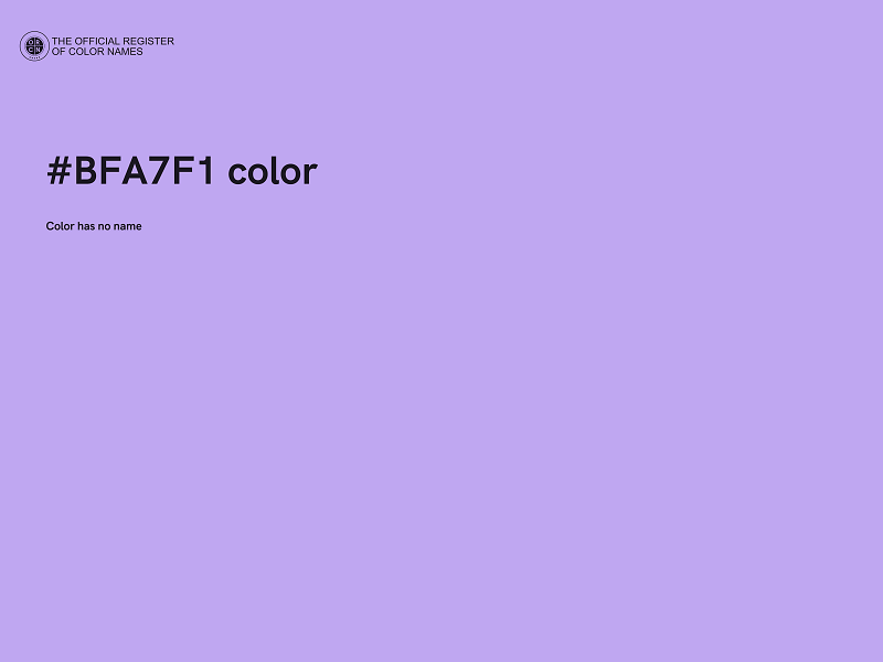 #BFA7F1 color image