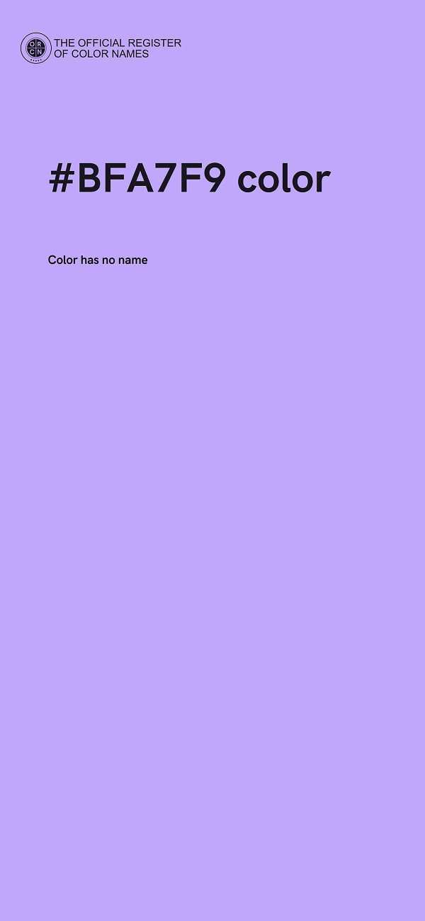 #BFA7F9 color image