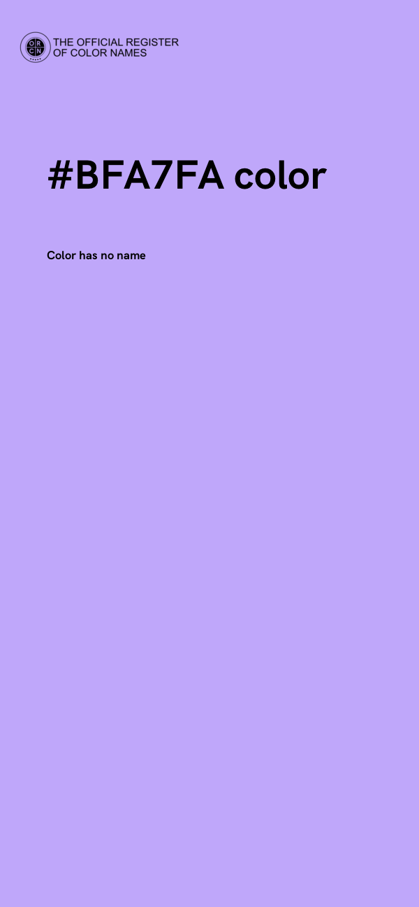 #BFA7FA color image