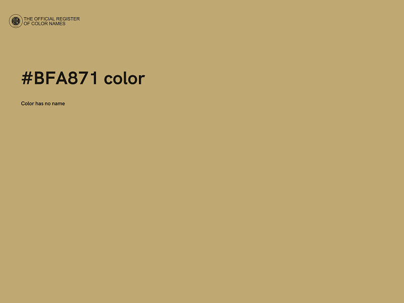 #BFA871 color image