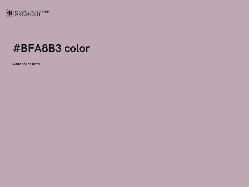 #BFA8B3 color image