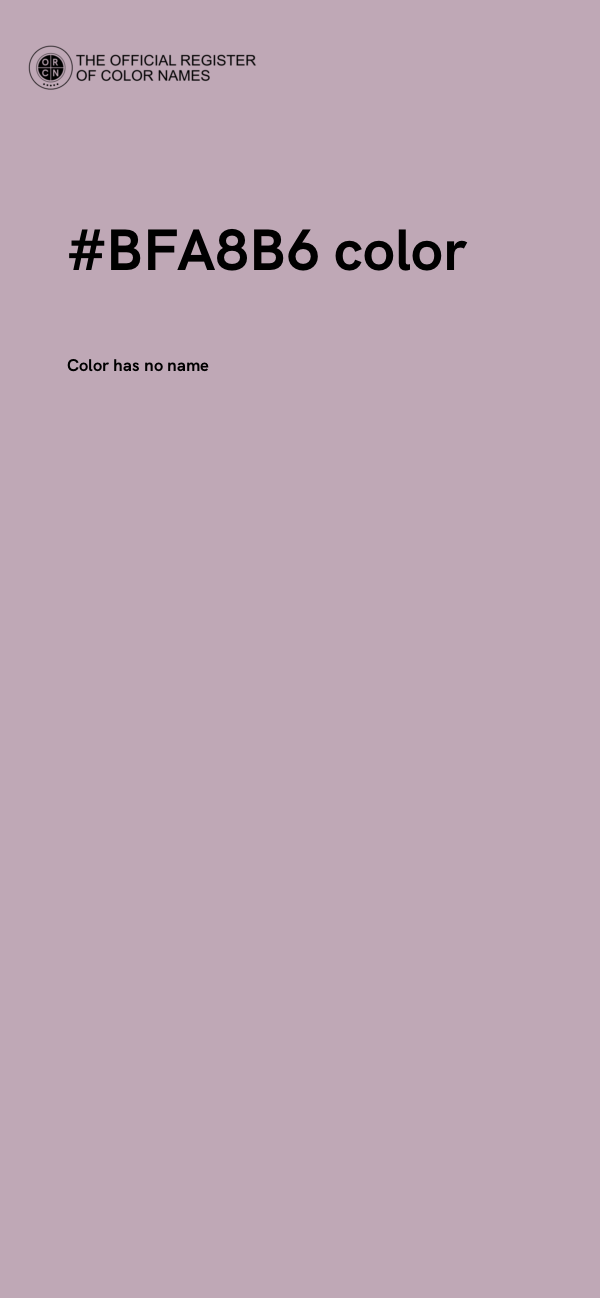 #BFA8B6 color image