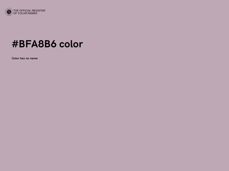 #BFA8B6 color image
