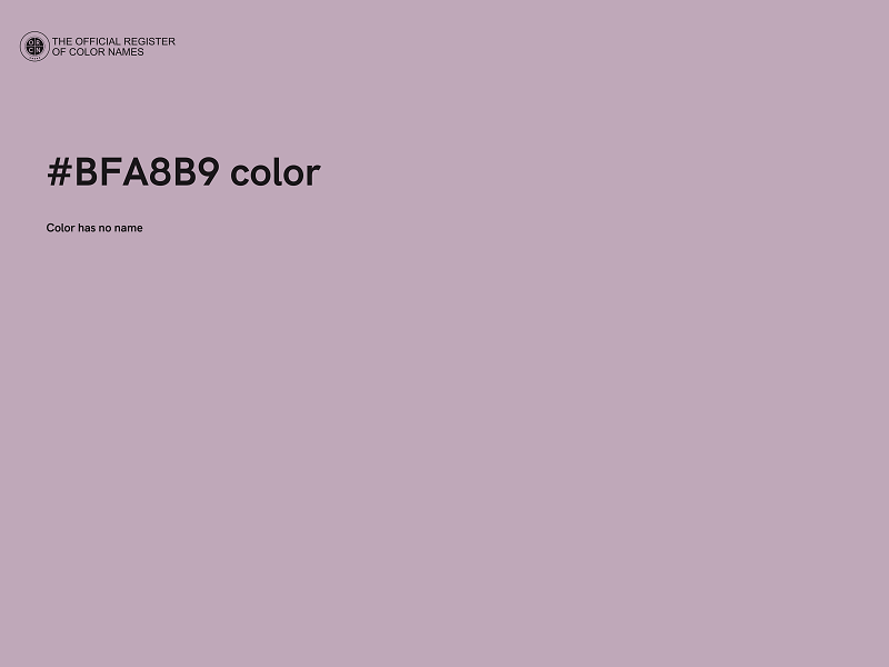 #BFA8B9 color image